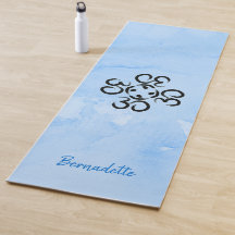 Om Compass Roos, Blauwe Waterverf, Aum Symbool