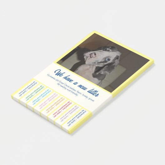 Om Dane Puppies kleurvol te verkopen Post-it® Notes (Schuin)