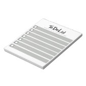 Om de Blocnote van de Lijst te doen (Linkerzijde)