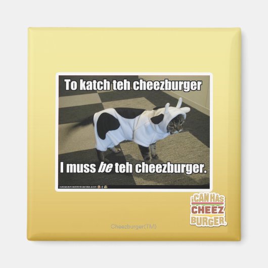 Om de cheezburger te evenaren magneet (Voorkant)