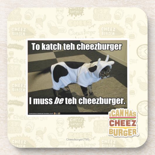 Om de cheezburger te katchen drankjes onderzetter (Voorkant)