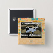 Om de cheezburger te katchen vierkante button 5,1 cm (Voorkant /achterkant)