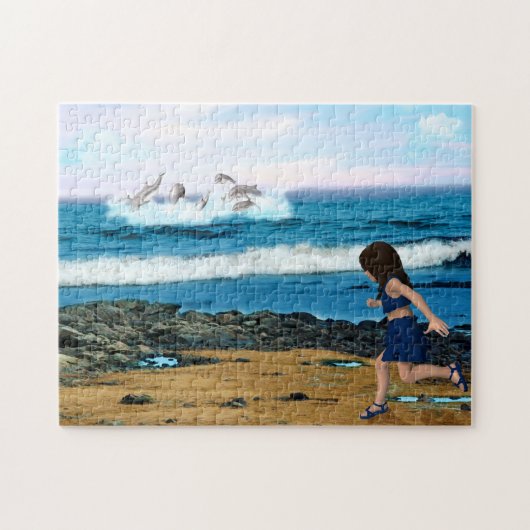 Om de dolfijnen te zien legpuzzel (Horizontaal)