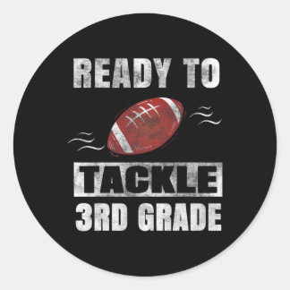 om de eerste dag van het Football op school aan te Ronde Sticker