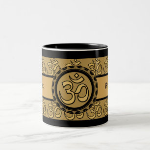 Om de Gold-Mokken te ontlasten en te ontlasten Tweekleurige Koffiemok