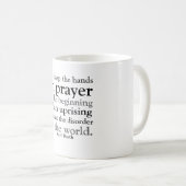 Om de handen in het gebed op te slaan koffiemok (Voorkant rechts)