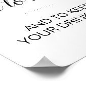 Om de houder van de koude Drink van de Drink te he Poster (Hoek)