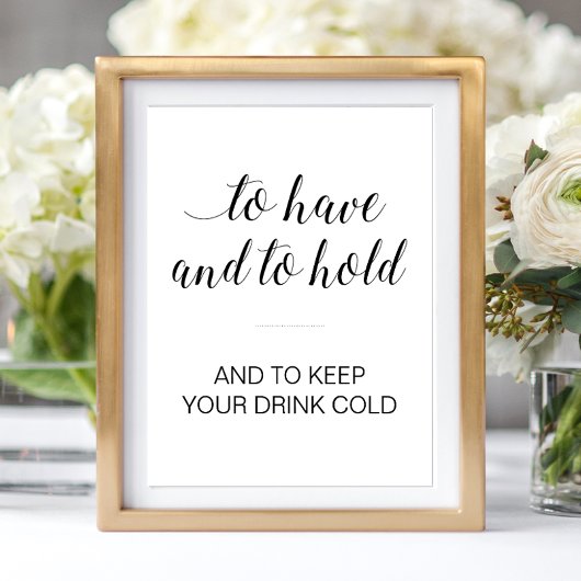 Om de houder van de koude Drink van de Drink te he Poster