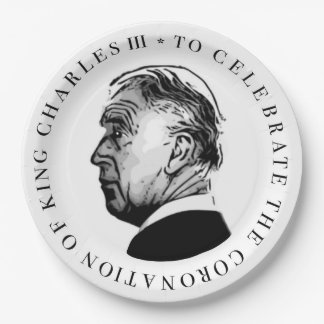 Om de kroning van koning Charles Third te vieren Papieren Bordje