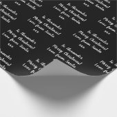 Om de liefde van Santa Black en White Kerstmis te  Cadeaupapier (Hoek)