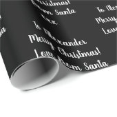 Om de liefde van Santa Black en White Kerstmis te  Cadeaupapier (Rol Hoek)