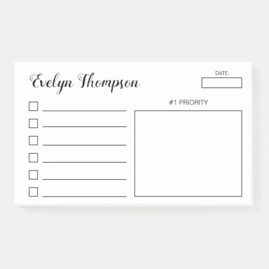 Om de lijst te doen, vinkt u het selectievakje Pos Post-it® Notes (Voorkant)