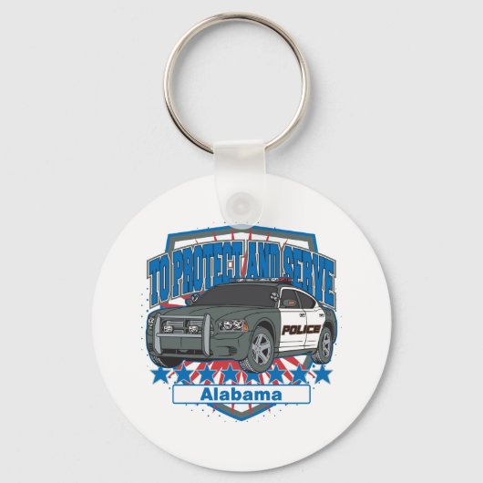 Om de politieauto van Alabama te beschermen en te  Sleutelhanger (Voorkant)