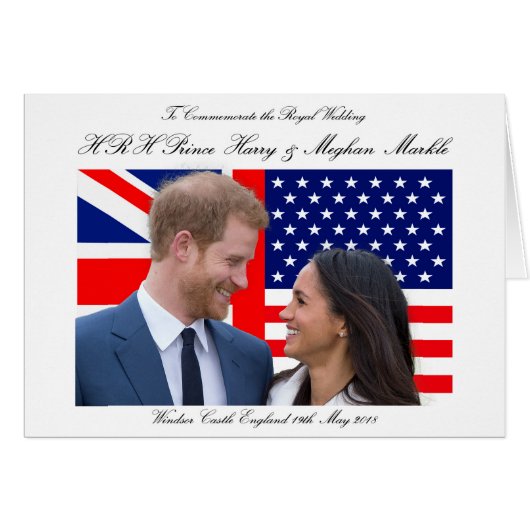 Om de Royal Wedding Harry en Meghan te herdenken (Voorkant Horizontaal)