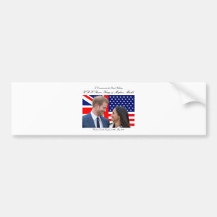 Om de Royal Wedding Harry en Meghan te herdenken Bumpersticker
