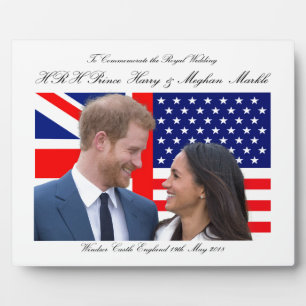 Om de Royal Wedding Harry en Meghan te herdenken Fotoplaat