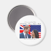 Om de Royal Wedding Harry en Meghan te herdenken Magneet (Voorkant / Achterkant)