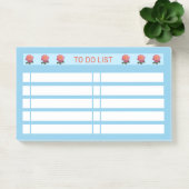 Om de Rozen van de Lijst op Turquoise & White te d Post-it® Notes (Kantoor)