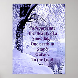 Om de schoonheid van een Snowflake te waarderen Poster