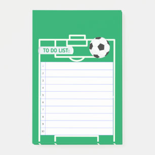 OM DE SOCCER VAN DE LIJST TE DOEN POST-IT® NOTES