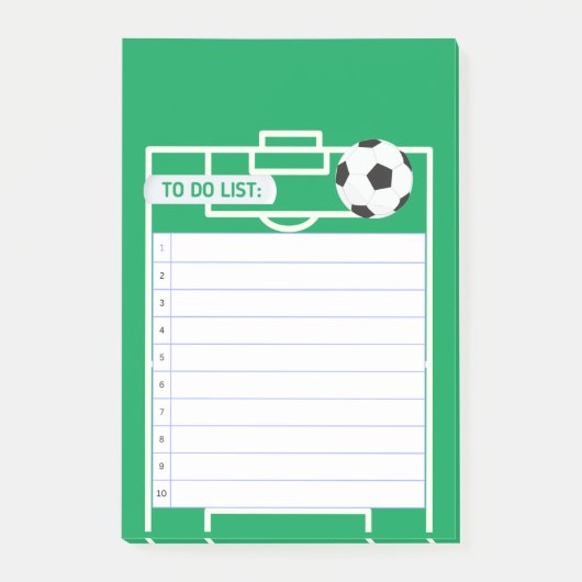 OM DE SOCCER VAN DE LIJST TE DOEN POST-IT® NOTES (Voorkant)