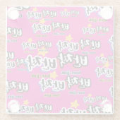 Om de sprankeling van het Koreaans te spotten: "반짝 Glazen Onderzetter (Achterkant)