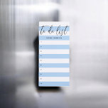 Om de Stripes Blauw van het Lijstmanuscript te doe Magnetisch Notitieblok<br><div class="desc">Om een lijst te doen met een script.</div>