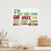 Om de Tennis van de Lijst te spelen Poster (Keuken)