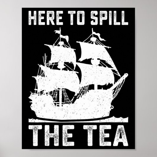Om de thee grappig te morsen 4 juli US Patriotic V Poster (Voorkant)
