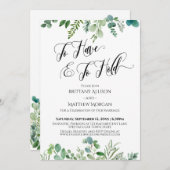 Om de Typografie Eucalyptus Greenery te hebben en  Kaart (Voorkant / Achterkant)