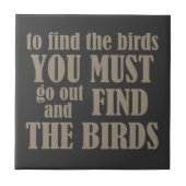Om de vogels te vinden tegeltje (Voorkant)
