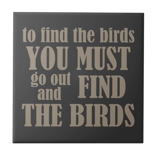 Om de vogels te vinden tegeltje (Voorkant)