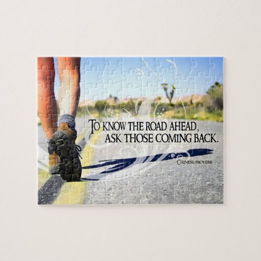 "Om de weg vooruit te kennen" Inspirerend Quote Legpuzzel (Horizontaal)