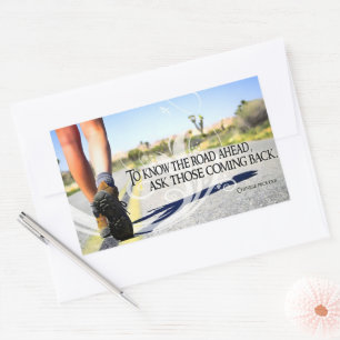 "Om de weg vooruit te kennen" Inspirerend Quote Rechthoekige Sticker