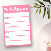 Om deze week roze weekplanner te doen post-it® notes