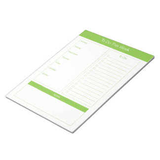Om deze week te doen - Weekplanning - Lime Green Notitieblok