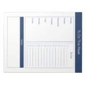 Om deze week te doen - Weekplanning - marine Notitieblok (Voorkant)