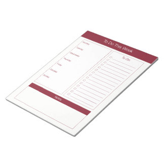 Om deze week te doen - Weekplanning - Wijn Notitieblok