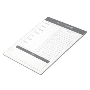Om deze week te doen - Weekse planner - Koolstof Notitieblok