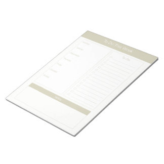 Om deze week te doen - Weekse planner - Taupe Notitieblok