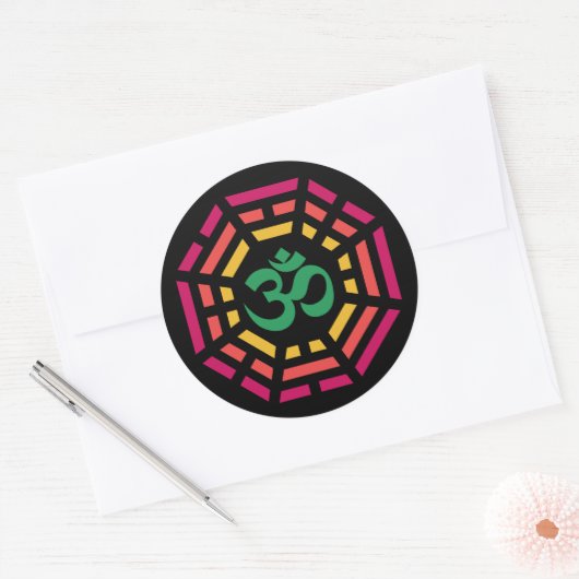 Om Dharma Ronde Sticker (Envelop)