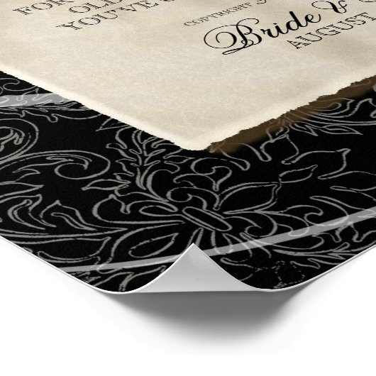 Om een blijvende liefde te bouwen - zwarte Damaspk Poster (Hoek)