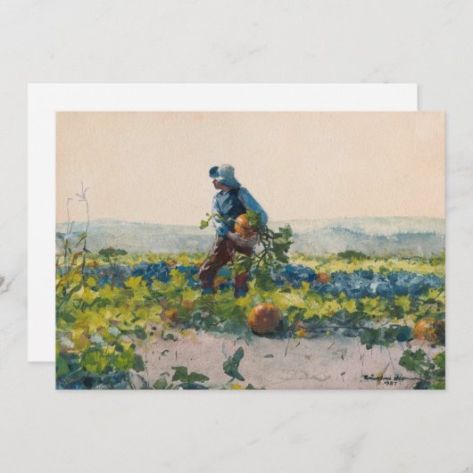 Om een boerenjongen te zijn | Winslow Homer (Voorkant / Achterkant)