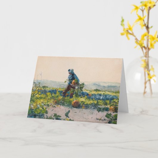 Om een boerenjongen te zijn | Winslow Homer Kaart (Gele Bloem)