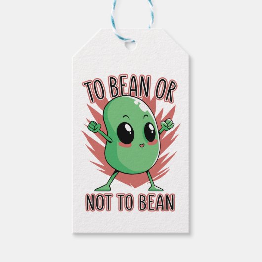 Om een boon te zijn of niet cadeaulabel (Voorkant)