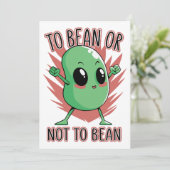 Om een boon te zijn of niet kaart (Staand voorkant)