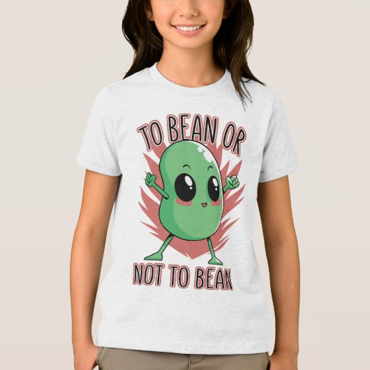 Om een boon te zijn of niet te zijn Tri-Blend shirt (Voorkant)