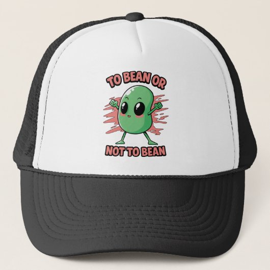 Om een boon te zijn of niet trucker pet (Voorkant)