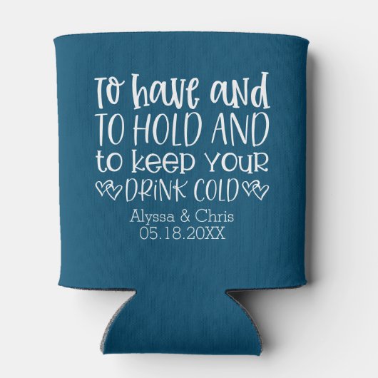 Om een bruiloft te moeten houden blikjeskoeler (Achterkant)