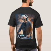 Om een DJ T-shirt met een print titel te creëer, h (Achterkant)
